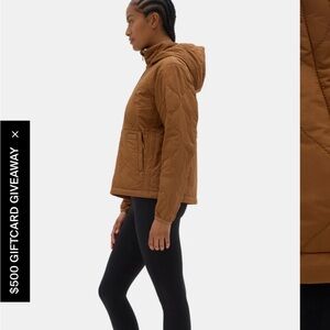 HALFDAYS | Women's Brown packable Puffer Jacket Small Nuthatch